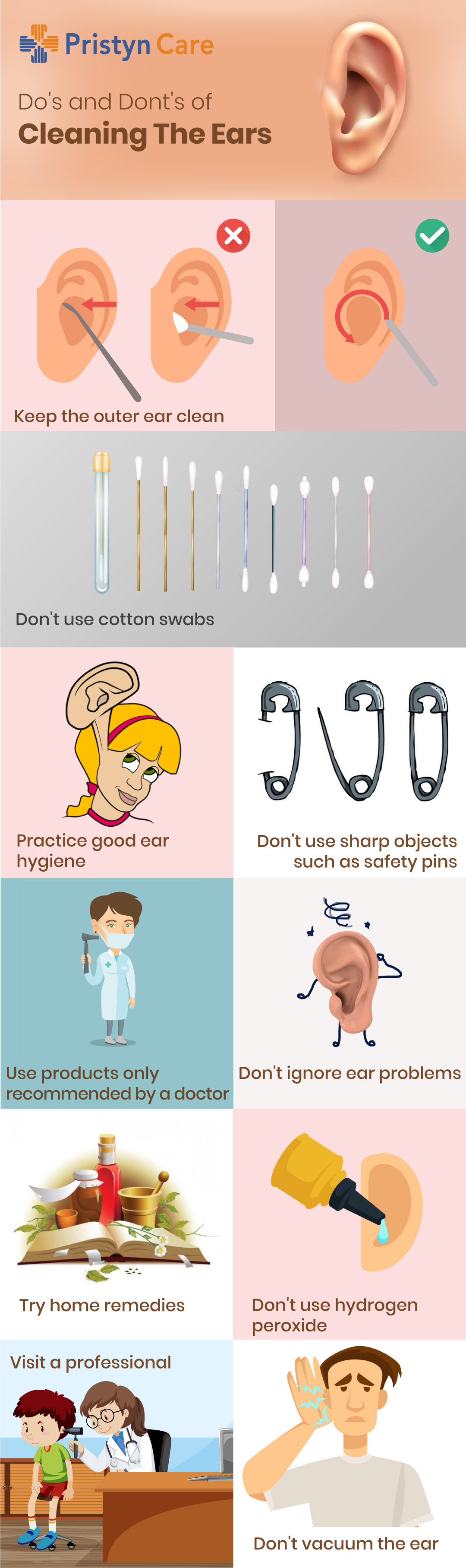 Know the Do's and Don'ts to Clean your Ears - Pristyn Care