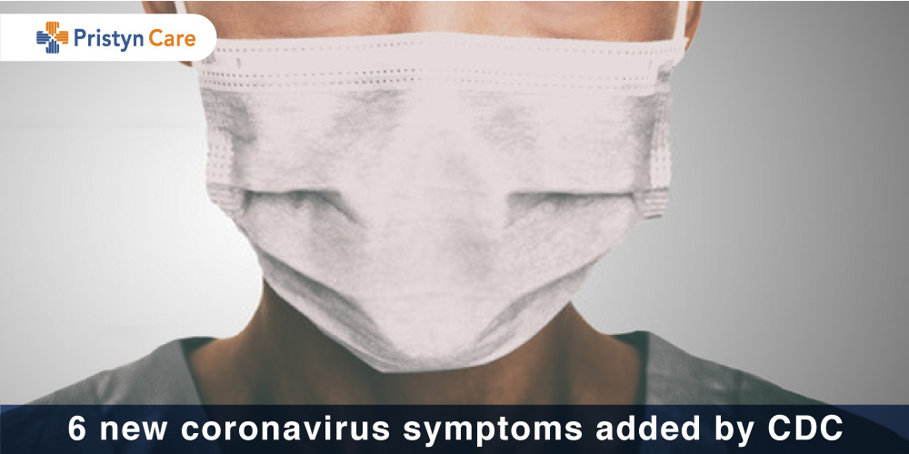 6 New Coronavirus Symptoms added by CDC 