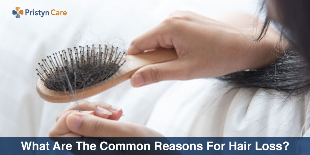 Fallen hair in a brush